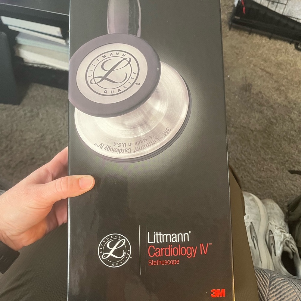 Littmann Cardiology IV Stethoscope - Black Tube and Rainbow Finish Chest Piece